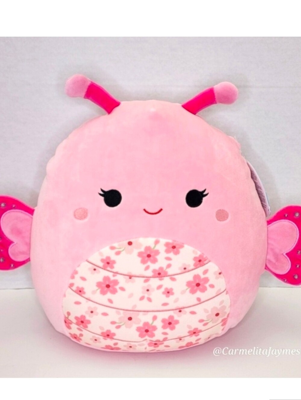 MOGO 🦋 12" VHTF ONLY 1 AVAILABLE ONLINE! Pink Floral Butterfly Squishmallow NWT